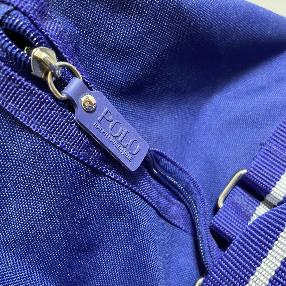 Ralph Lauren Polo Cavas Blue Duffle‎ Bag 23 x 12 Handle and Shoulder Strap